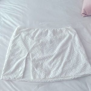 White lower impact skirt